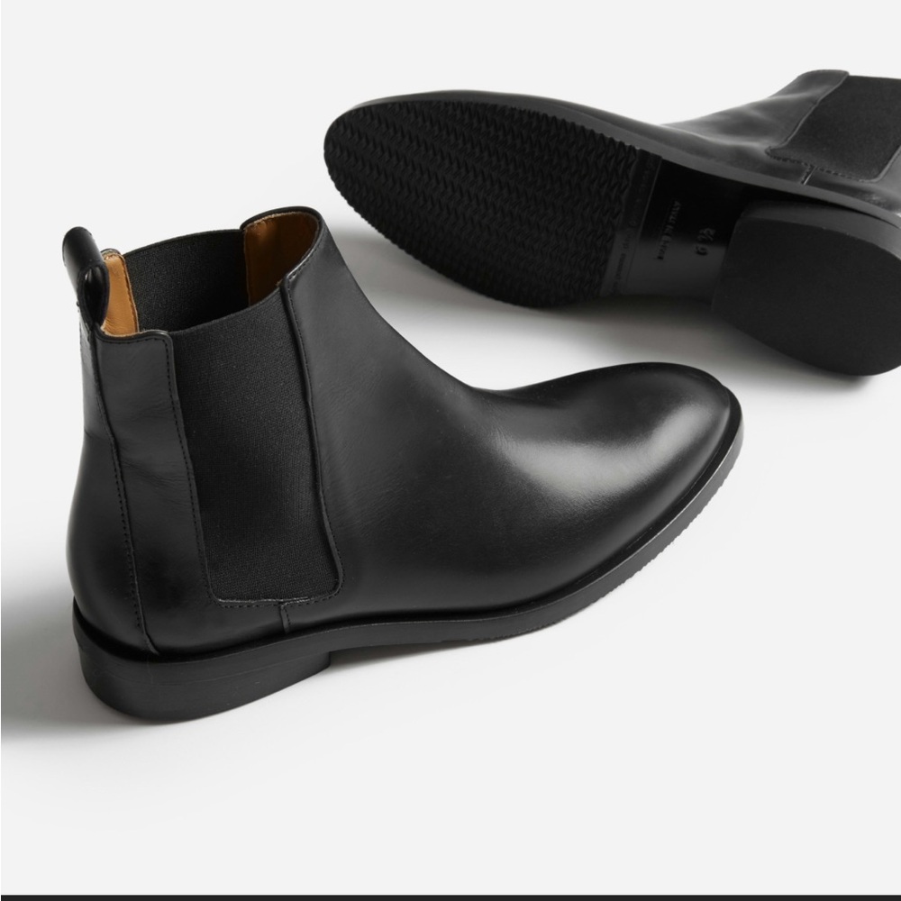 Everlane Dark Leather Ankle Booties